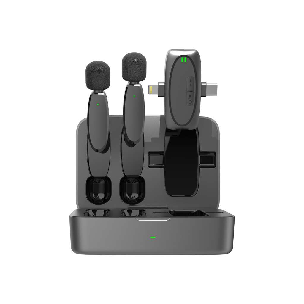 Porodo Professional Wireless Microphone Dual Mic with Charging Case - Linkphones Center